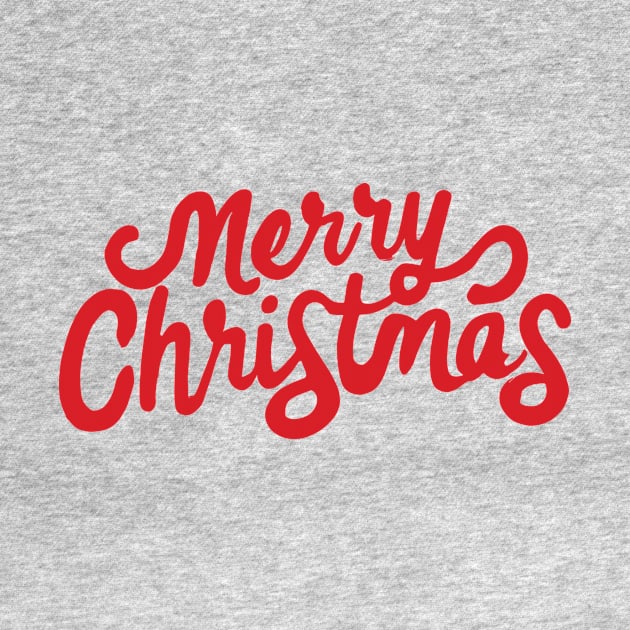 Merry Christmas In Classic Red Font by Sorry Frog